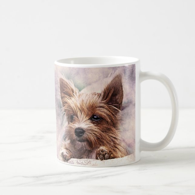 Yorkie Chien Chien Chiot Mug Coffee Mug Coupe (Droite)