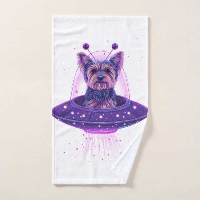 Yorkie � Chien Hors De Ce Monde (Serviette à main)