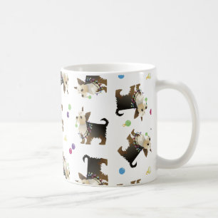 Yorkie Christmas Chien Mug Motif sans couture