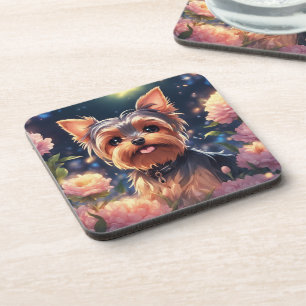 Yorkie - dessous de verre avec dos de liège - ense