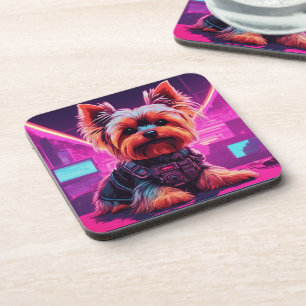 Yorkie - dessous de verre avec dos de liège - ense