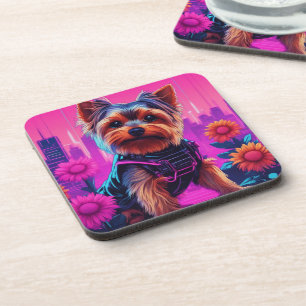 Yorkie - dessous de verre avec dos de liège - ense