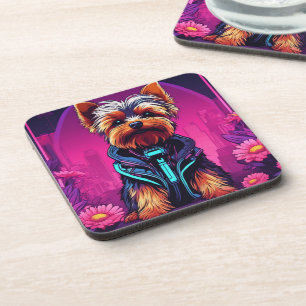 Yorkie - dessous de verre avec dos de liège - ense