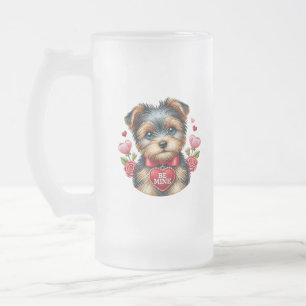 Yorkie Love Beer Mug Adorable Saint Valentin Cadea