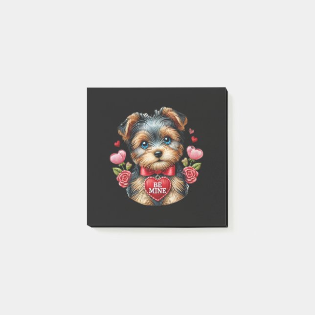 Yorkie Love Post-It Notes - Stationery de Valentin (Devant)