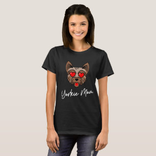 Yorkie Maman Luv T-shirt femme blanc