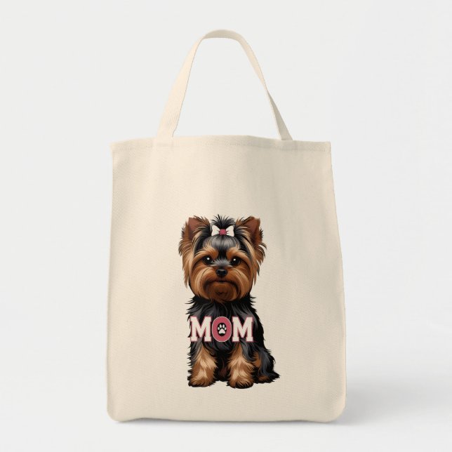 Yorkie Mom Tote Bag (Devant)
