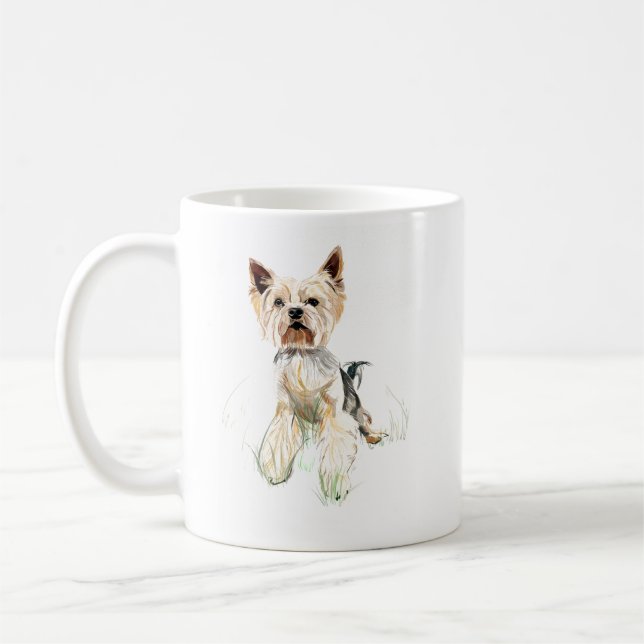 Yorkie Mug – Yorkshire Terrier, Tasse de Café Chie (Gauche)