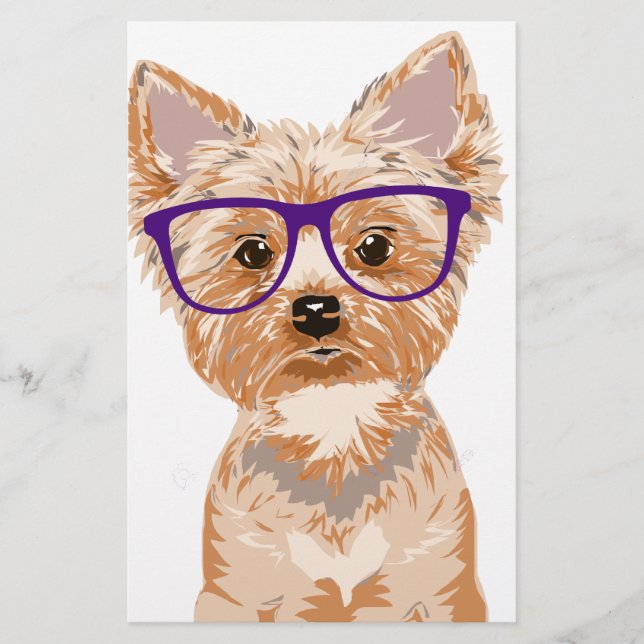 Yorkie porte des lunettes (Devant)