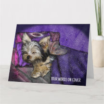 Yorkie Sympathy Hommage Pet Perte Carte de voeux