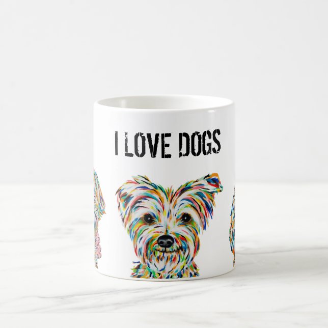 Yorkie Terrier Bichon Cockapoo Love Dogs Mug (Centre)