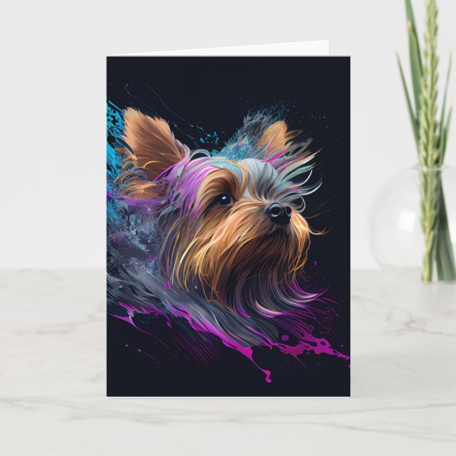 Yorkie Toutes les occasions Carte de voeux (Devant)