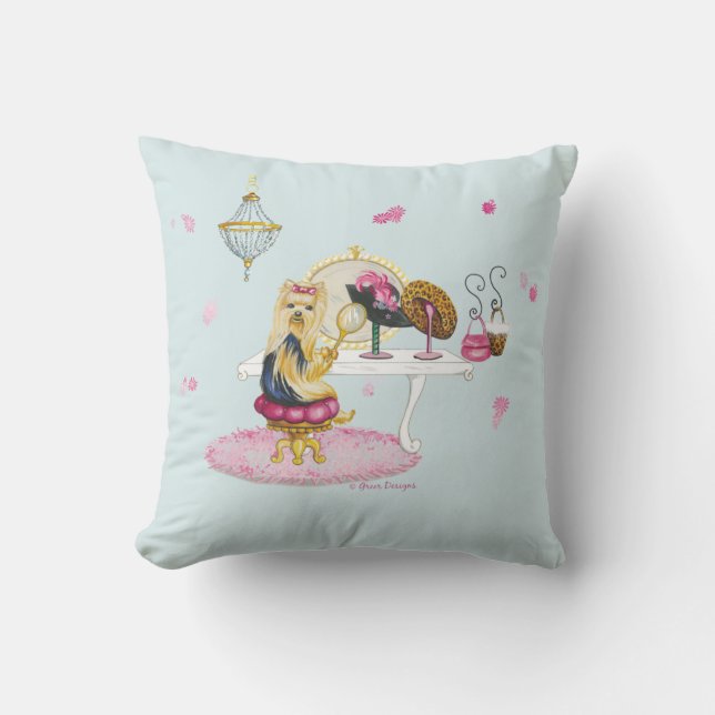 Yorkie Yorkshire Boudoir Coussin (Recto)