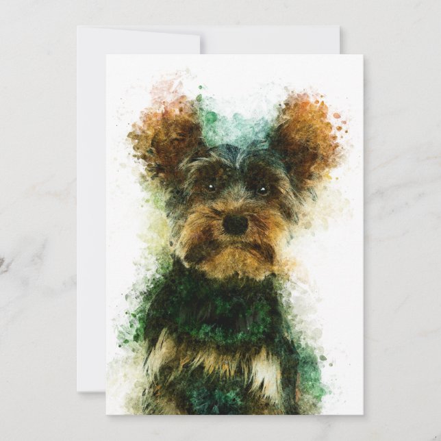 Yorkie / Yorkshire Terrier Portrait pour animaux 5 (Devant)