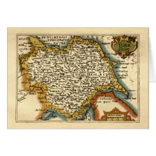 Yorkshire Comté Angleterre Ancien Atlas Antiquaire