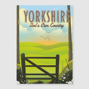 Yorkshire "Le pays de Dieu" affiche de voyage vint