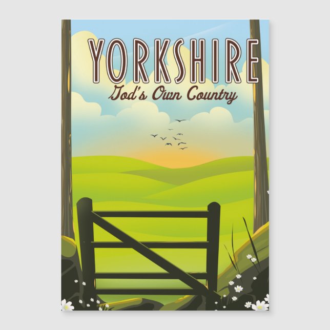 Yorkshire "Le pays de Dieu" affiche de voyage vint (Devant)
