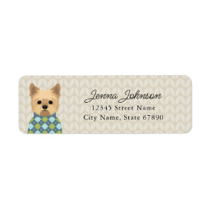 Yorkshire Terrier Adresse de retour Étiquettes