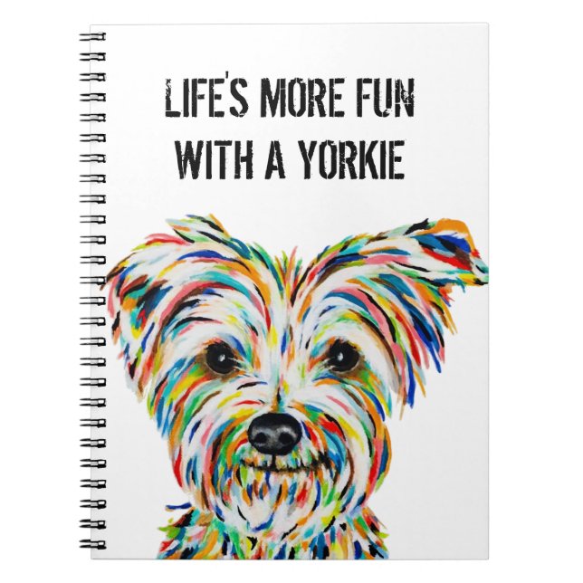 Yorkshire Terrier Carnet 6,5 po x 8,75 po (Devant)