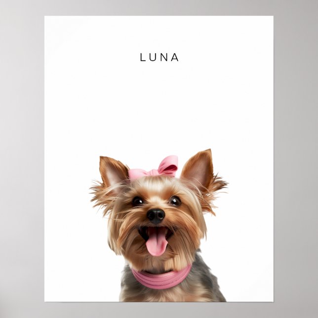 Yorkshire Terrier Chien personnalisé Impression (Devant)