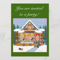 Yorkshire Terrier Christmas Treat Shop Invitations