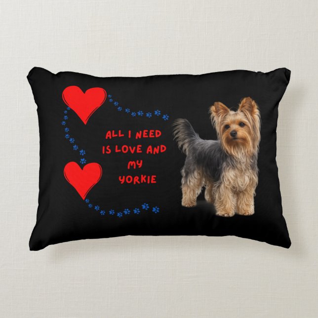 Yorkshire Terrier Classique | Coussin Chien Photor (Devant)