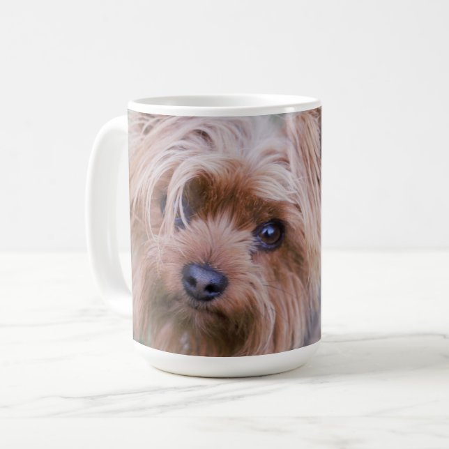 Yorkshire Terrier Closeup Coffee Mug (Devant gauche)