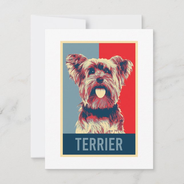 Yorkshire Terrier Dog Portrait Pop Art (Devant)