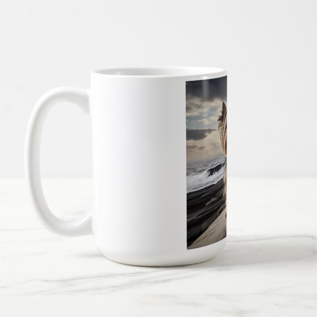 Yorkshire Terrier Élégant café Mug (Gauche)