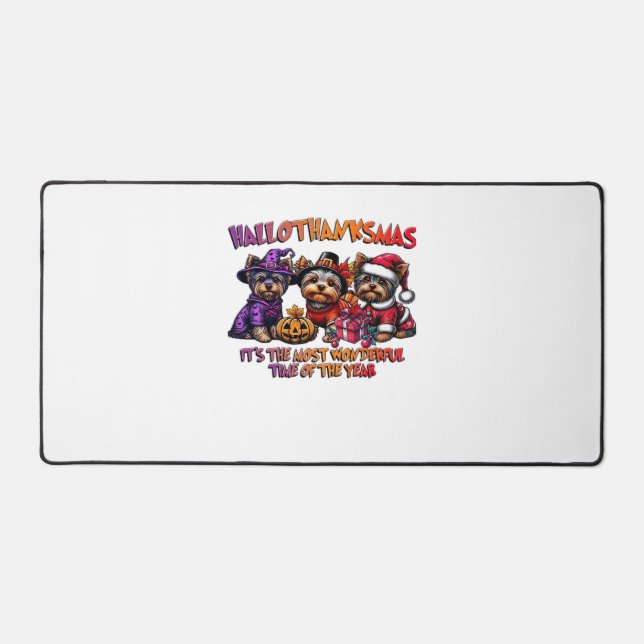 Yorkshire Terrier Halloween Thanksgiving Noël (Recto)