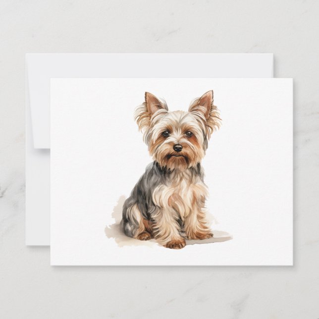 Yorkshire Terrier imprimé aquarelle Yorkie art chi (Devant)