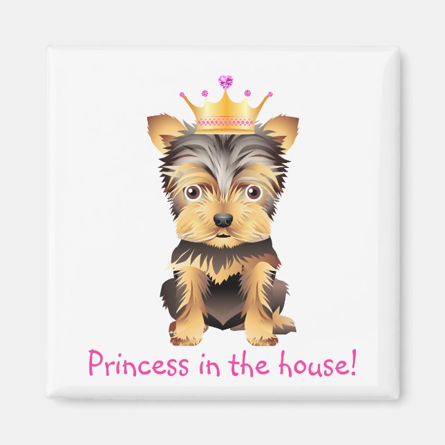 Yorkshire Terrier Jouet Chien Princesse Magnet cad (Devant)