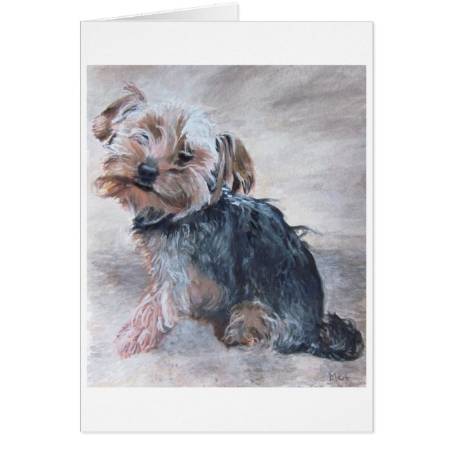 Yorkshire Terrier, Painting, carte (Devant)