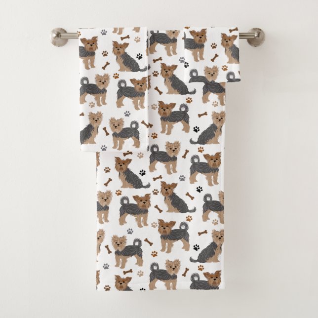 Yorkshire Terrier Paws et Bones Yorkie Chien (En situation)