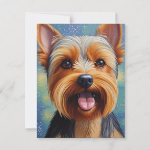 Yorkshire Terrier Pointillisme Portrait de chien