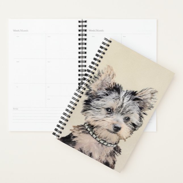 Yorkshire Terrier Puppy Peinture Chien original (Devant avec enveloppe)