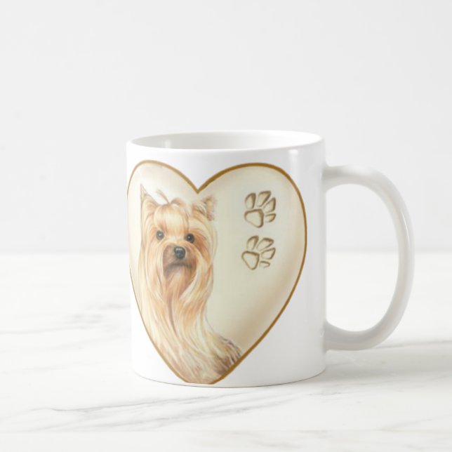 Yorkshire Terrier Yorkie Chien Coupe de café Mug (Droite)
