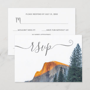 Yosemite demi-dôme Mariage coucher de soleil carte