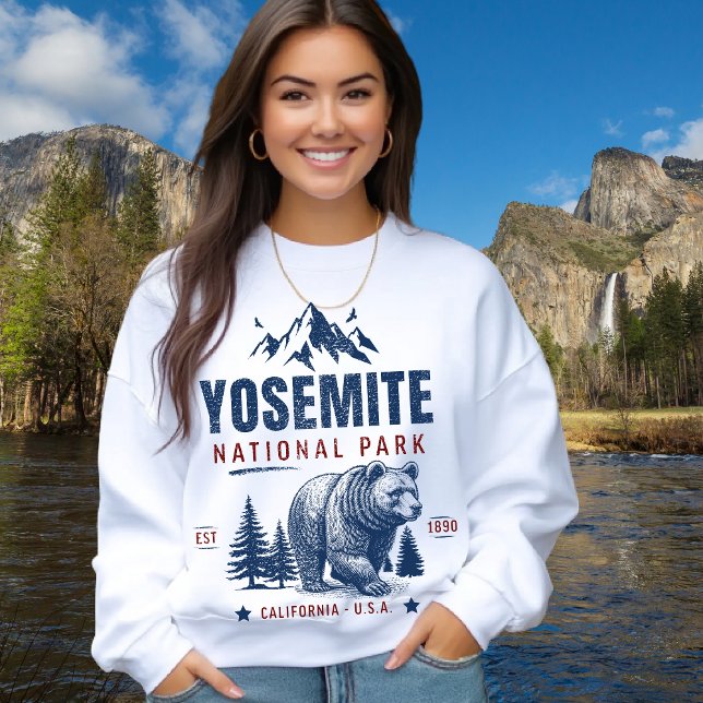 Yosemite National Park Vintage Bear Sweatshirt (Créateur téléchargé)