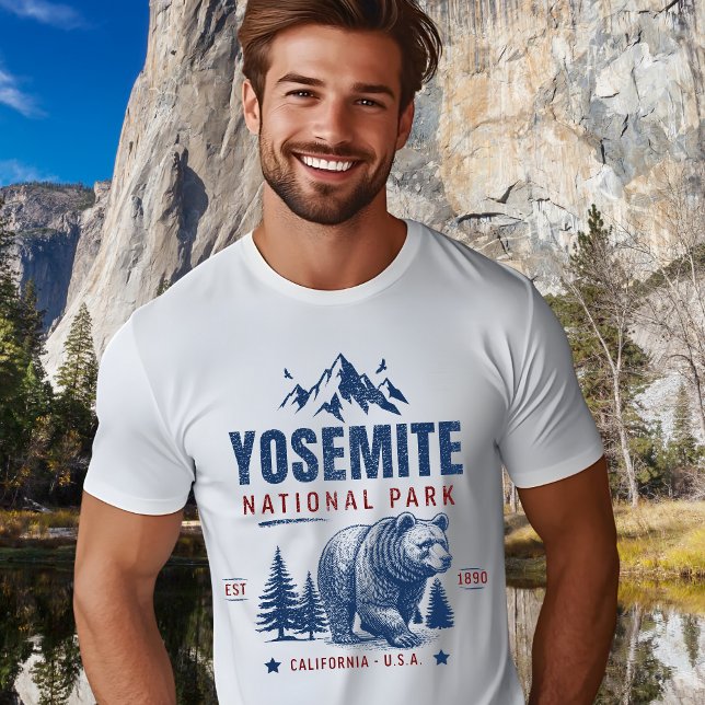 Yosemite National Park Vintage Bear T-Shirt (Créateur téléchargé)