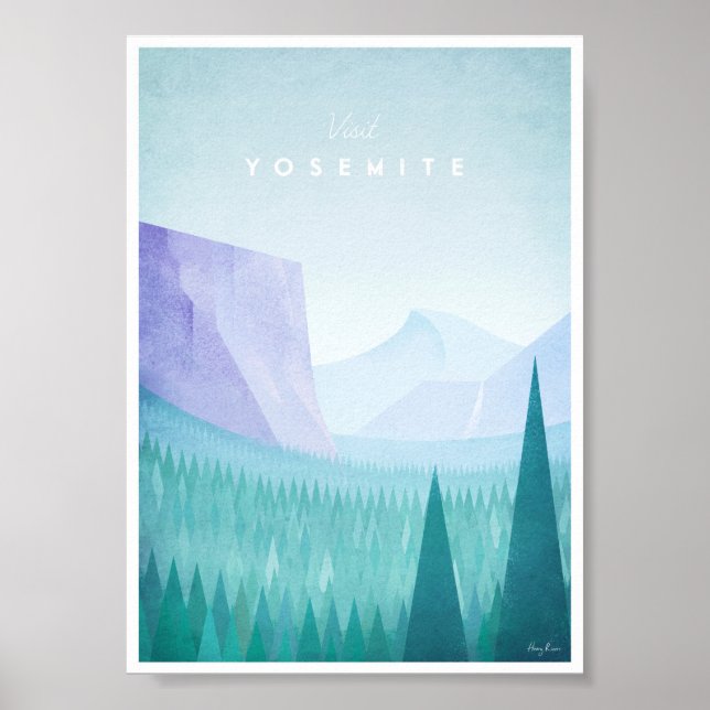 Yosemite National Park Vintage Travel Poster (Devant)