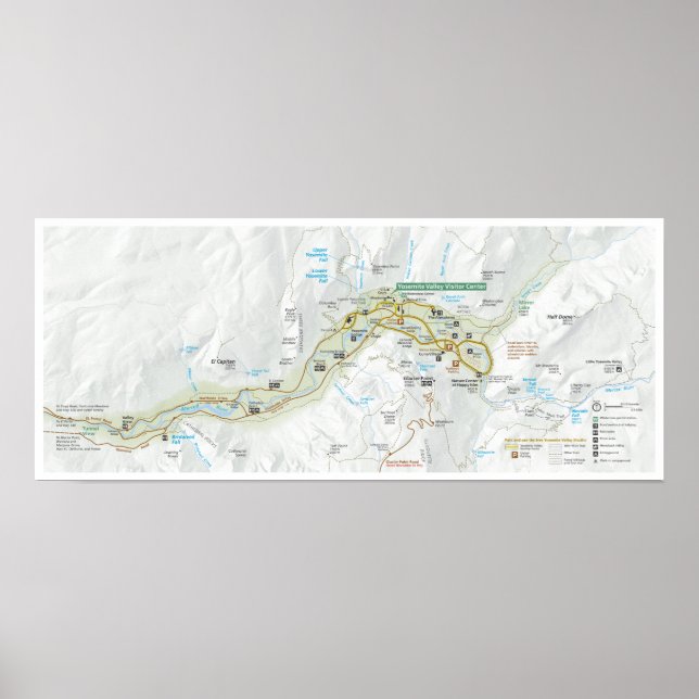 Yosemite Valley map poster (Devant)