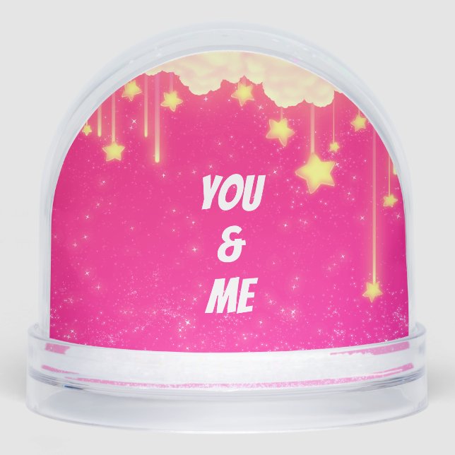 You and Me Wedding Snow Globe Pink (Avant)