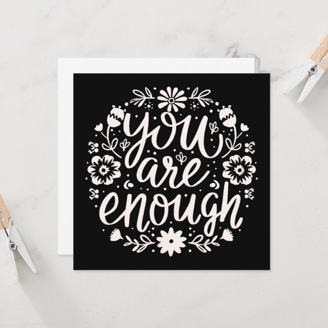 You are enough self love affirmation reminder (Devant/Arrière en situation)