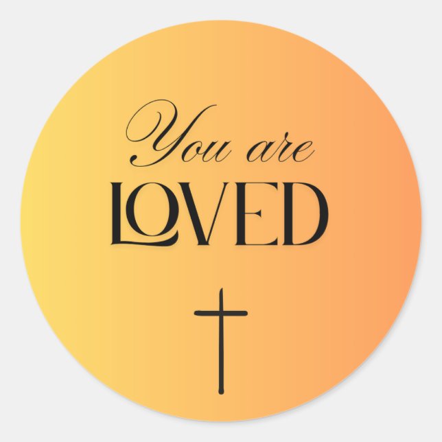 You are loved sticker (Devant)