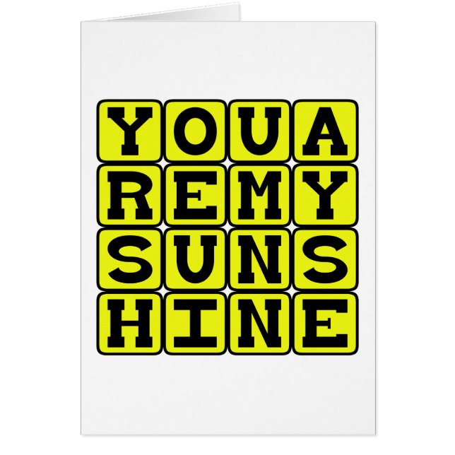 You Are My Sunshine, Standard Romantique (Devant)