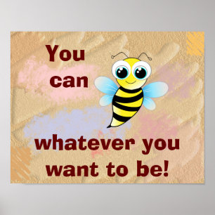 You can (Bee) - Poster d'art pour enfants