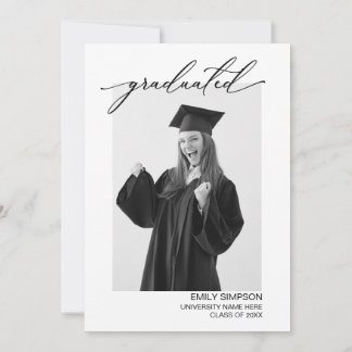 You did it modern Graduation invitation