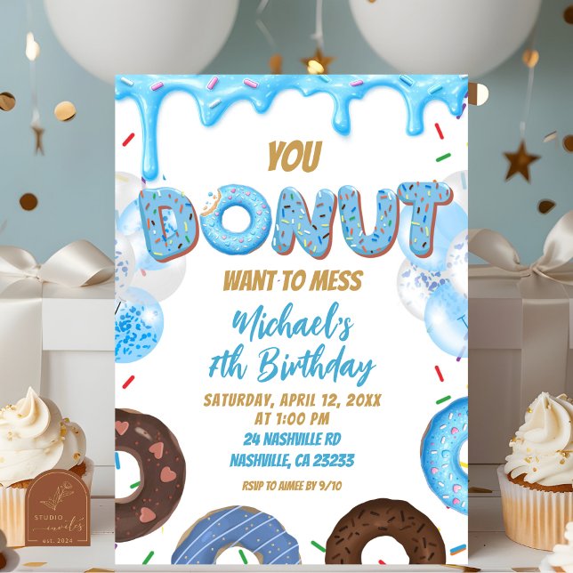 You Donut want to miss this birthday Invitation (Créateur téléchargé)