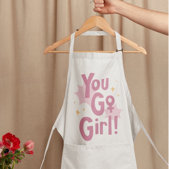 You Go Girl | Tablier Rose Inspirant (Créateur téléchargé)